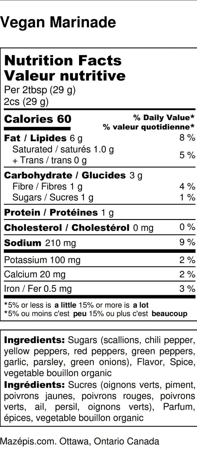 MARINADE - VEGAN